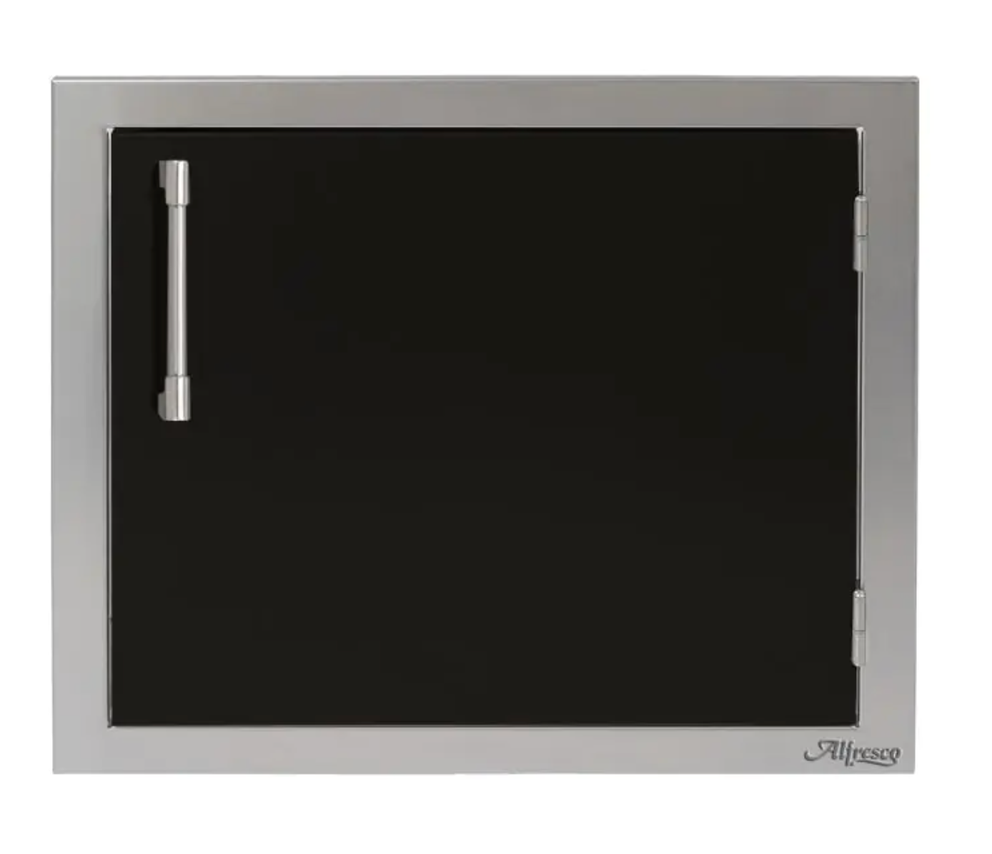 Alfresco 23" Single Access Left Door - Jet Black-Gloss