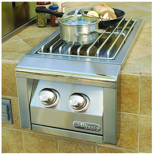 Alfresco 14" Built-In Dbl Side Burner - Custom Color