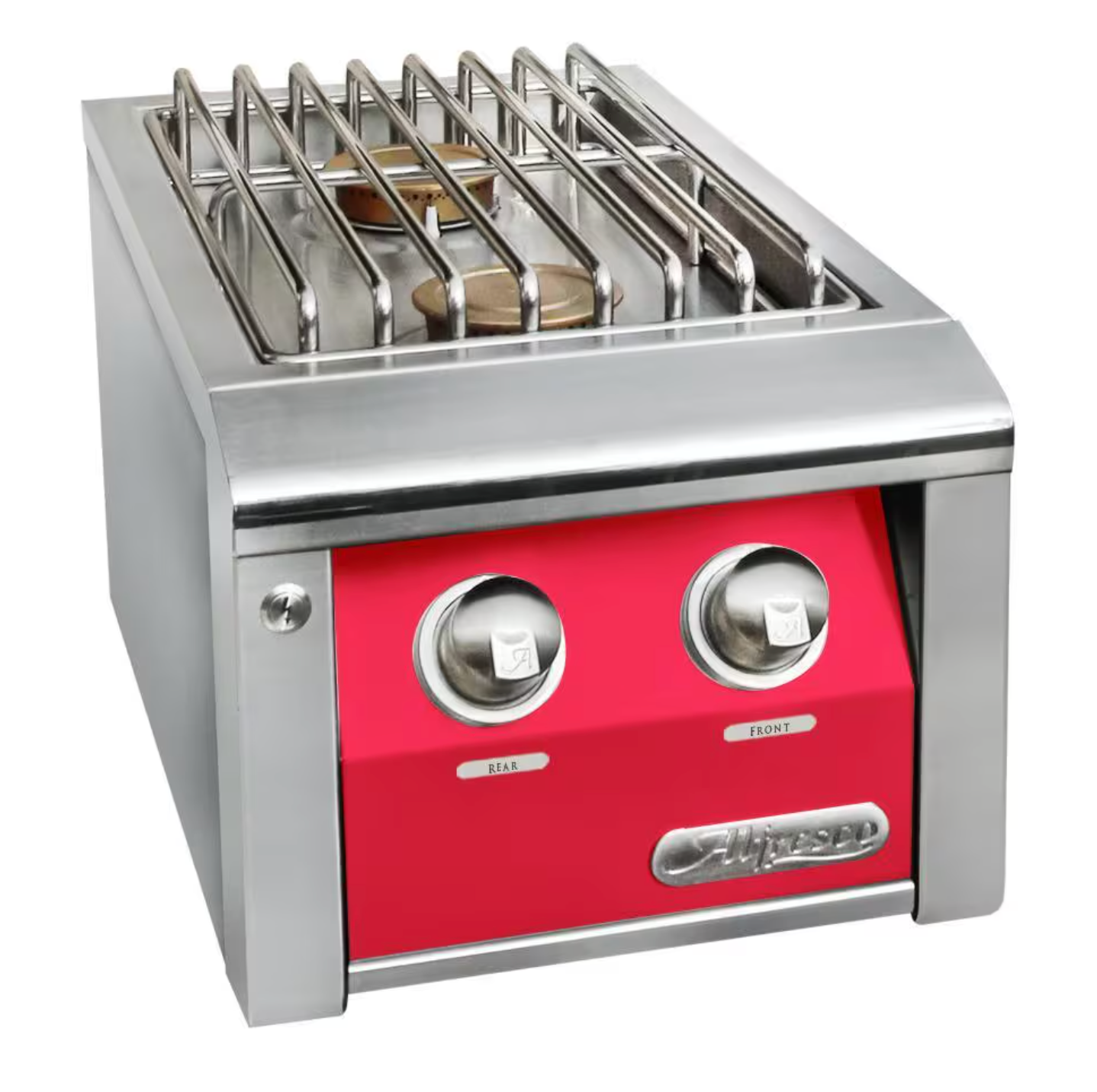 Alfresco 14" Built-In Dbl Side Burner - Raspberry Red-Gloss