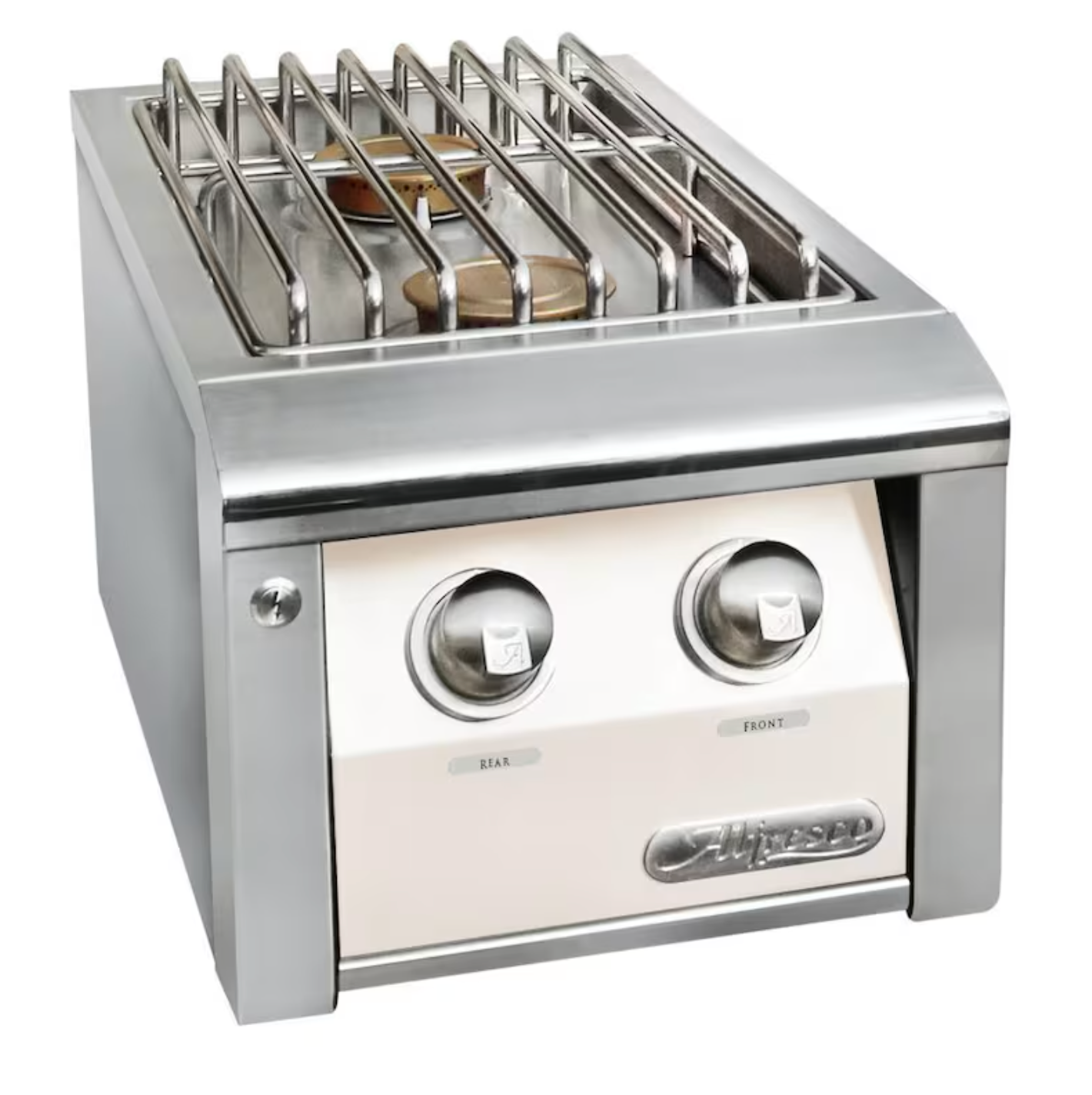 Alfresco 14" Built-In Dbl Side Burner - Signal White-Gloss