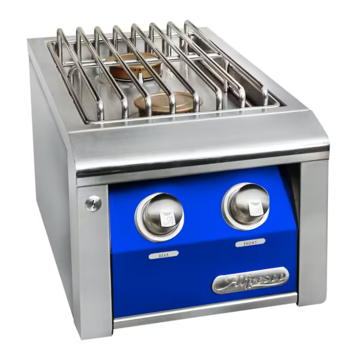 Alfresco 14" Built-In Dbl Side Burner - Ultramarine Blue-Gloss