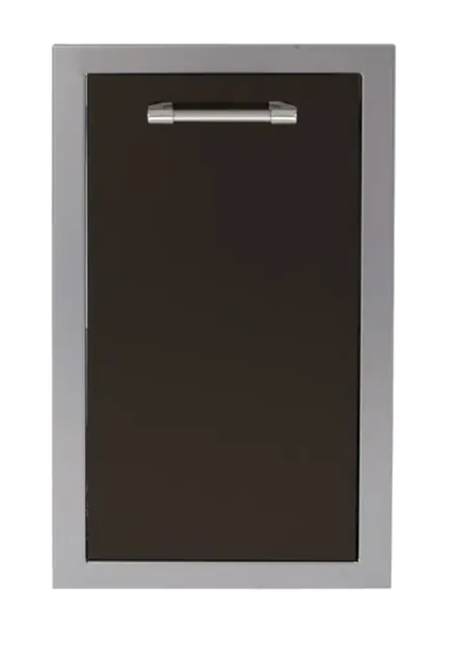 Alfresco 15" Trash Center Drawer - Jet Black-Matte