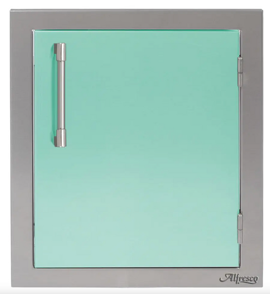 Alfresco 17" Single Access Left Door - Light Green-Gloss