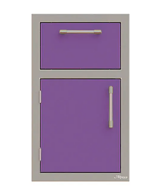 Alfresco 17" One Drawer w/ Door Open Left - Blue Lilac-Gloss