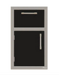 Alfresco 17" One Drawer w/ Door Open Left - Jet Black-Gloss