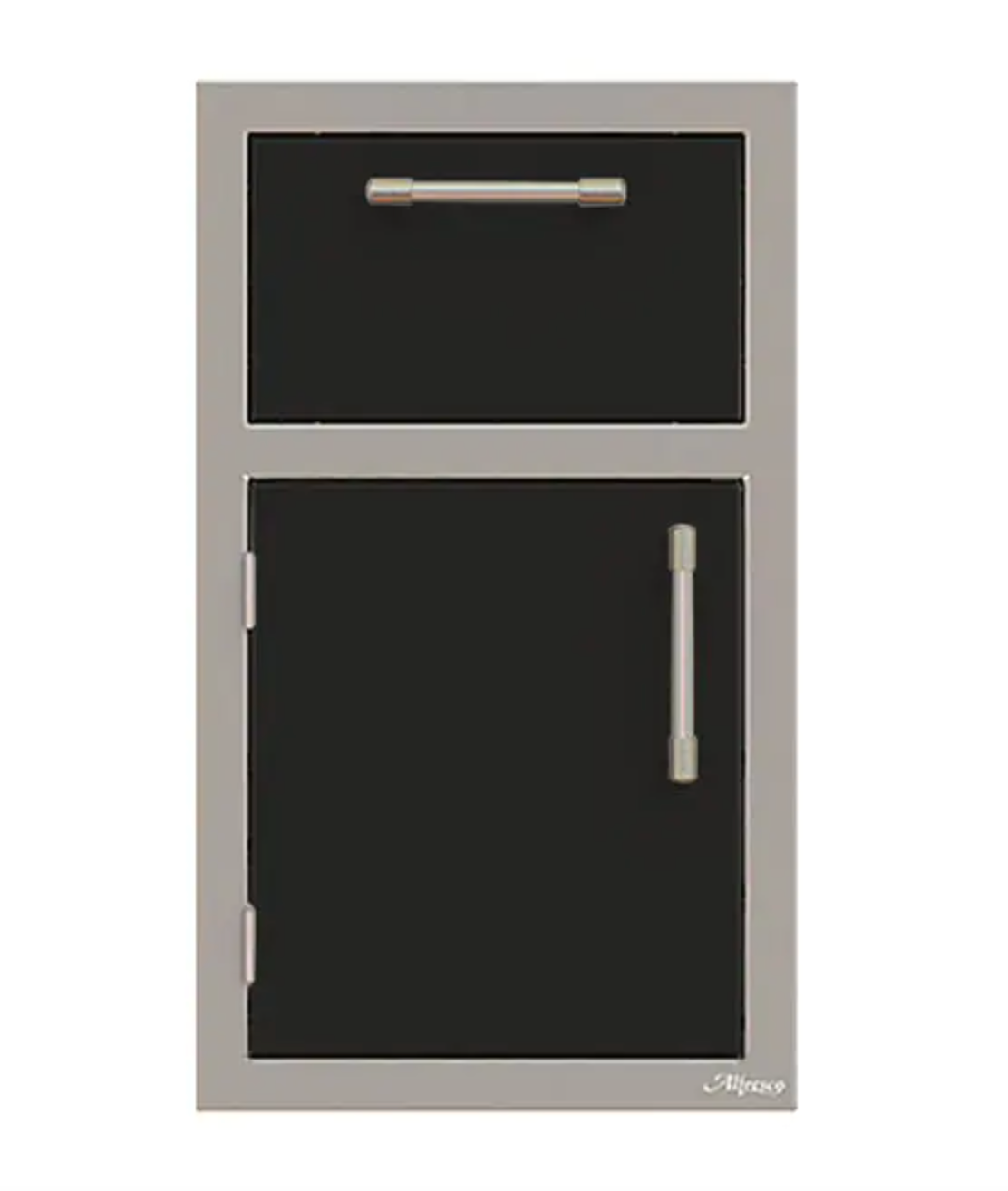 Alfresco 17" One Drawer w/ Door Open Left - Jet Black-Matte