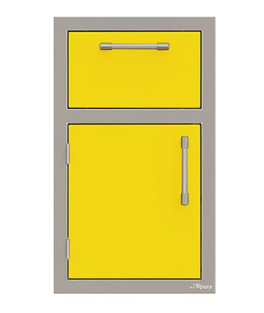 Alfresco 17" One Drawer w/ Door Open Left - Traffic Yellow-Gloss