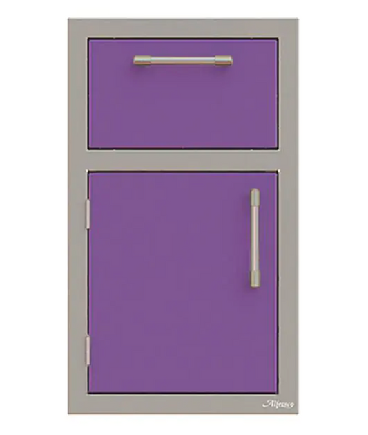 Alfresco 17" One Drawer w/ Door Open Right - Blue Lilac-Gloss