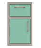 Alfresco 17" One Drawer w/ Door Open Right - Light Green-Gloss