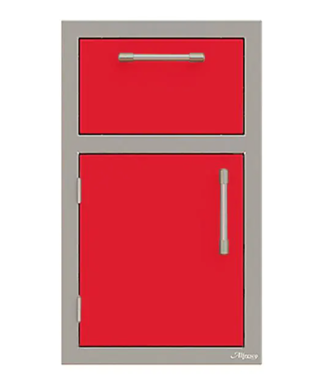 Alfresco 17" One Drawer w/ Door Open Right - Raspberry Red-Gloss