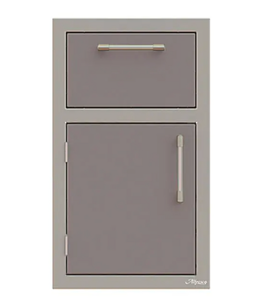 Alfresco 17" One Drawer w/ Door Open Right - Signal Grey-Gloss