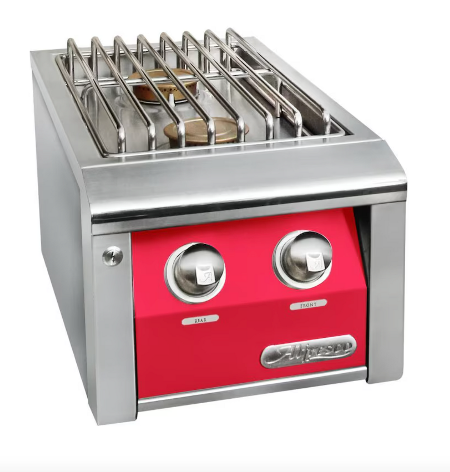 Alfresco 14" Dbl Side Burner For Cart - Raspberry Red-Gloss