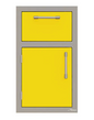 Alfresco 17" One Drawer w/ Door Open Right - Traffic Yellow-Gloss