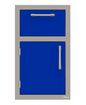 Alfresco 17" One Drawer w/ Door Open Right - Ultramarine Blue-Gloss