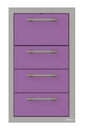 Alfresco 17" Towel Holder w/ Three Drawers - Blue Lilac-Gloss