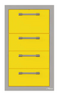 Alfresco 17" Towel Holder w/ Three Drawers - Traffic Yellow-Gloss