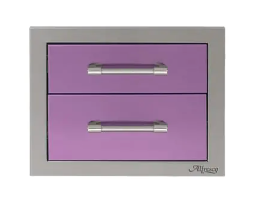 Alfresco 17" Two Tier Storage Drawers - Blue Lilac-Gloss