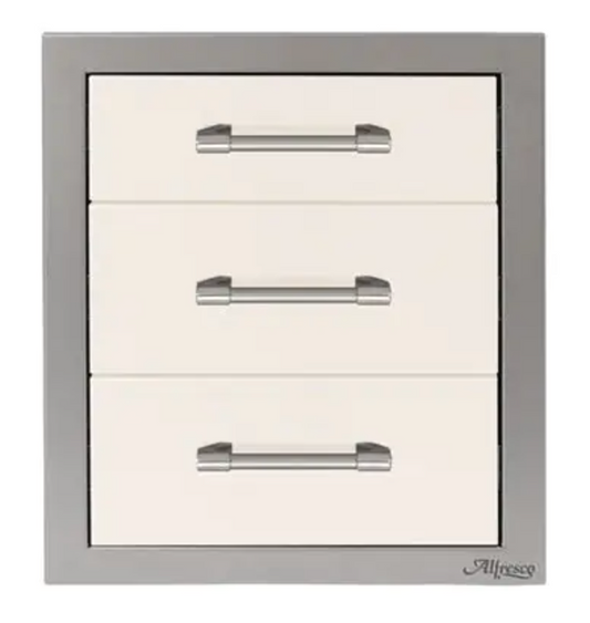 Alfresco 17" Three Tier Storage Drawers - Signal White-Gloss