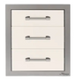 Alfresco 17" Three Tier Storage Drawers - Signal White-Gloss