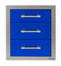 Alfresco 17" Three Tier Storage Drawers - Ultramarine Blue-Gloss