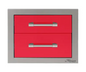 Alfresco 17" Two Tier Storage Drawers - Raspberry Red-Gloss