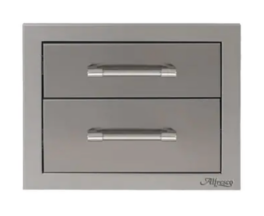 Alfresco 17" Two Tier Storage Drawers - Signal Grey-Gloss