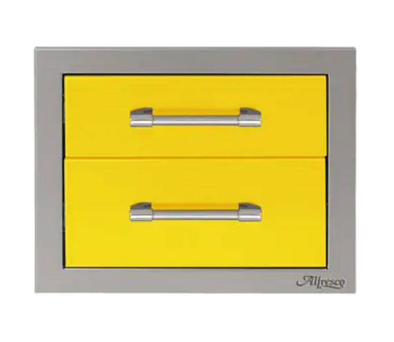 Alfresco 17" Two Tier Storage Drawers - Traffic Yellow-Gloss