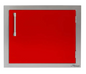 Alfresco 23" Single Access Right Door - Carmine Red-Gloss