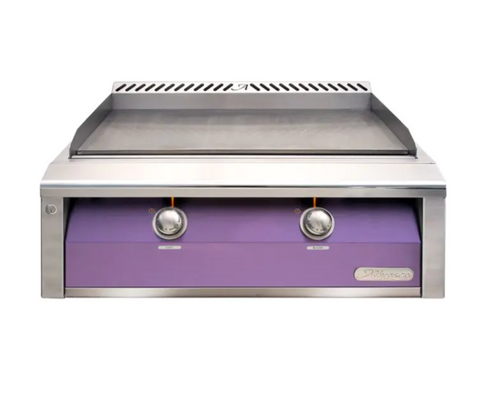 Alfresco 30" Dual Zone, Thematically Controlled Gas Griddle - Blue Lilac-Gloss