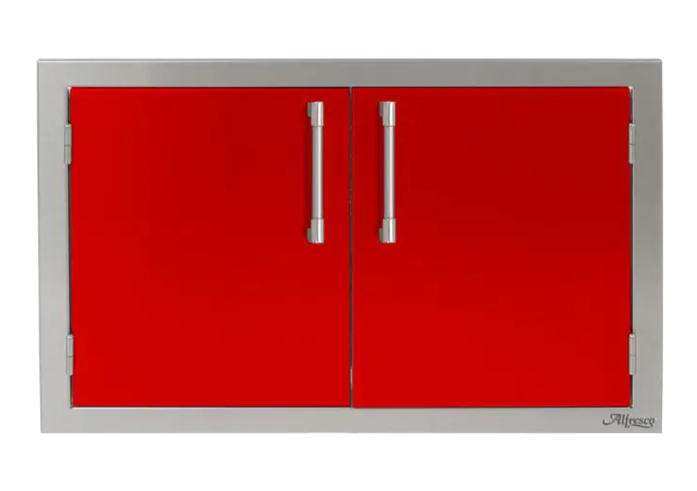 Alfresco 30" Double Access Door - Carmine Red-Gloss