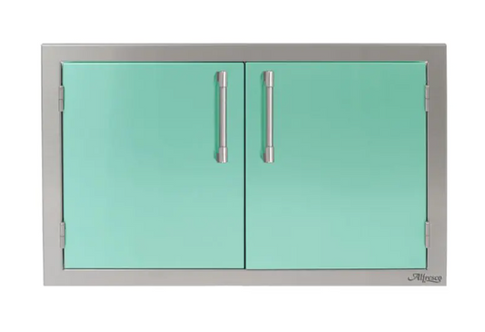 Alfresco 30" Double Access Door - Light Green-Gloss