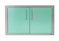 Alfresco 30" Double Access Door - Light Green-Gloss