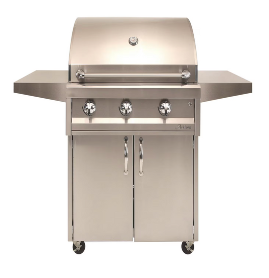 Artisan 32" 3 Burner - No Rotisserie / No Light + Cart - LP