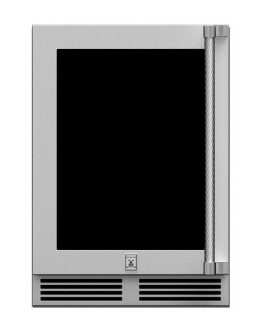 Hestan 24" Refrigerator, Glass Door, with Lock, Left Hinged