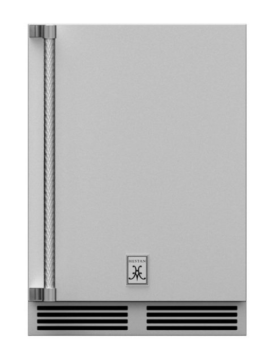 Hestan 24" Refrigerator, Solid Door, with Lock, Right Hinged