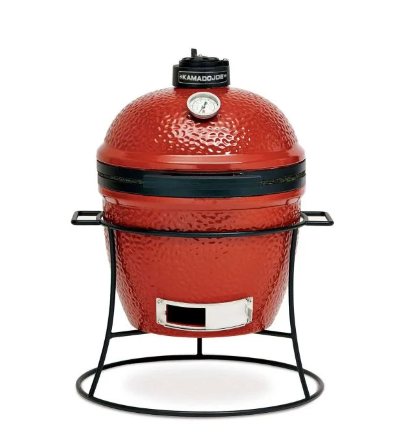 Kamado Joe Joe Jr. Red w/ Cart, Heat Deflector & Tools.