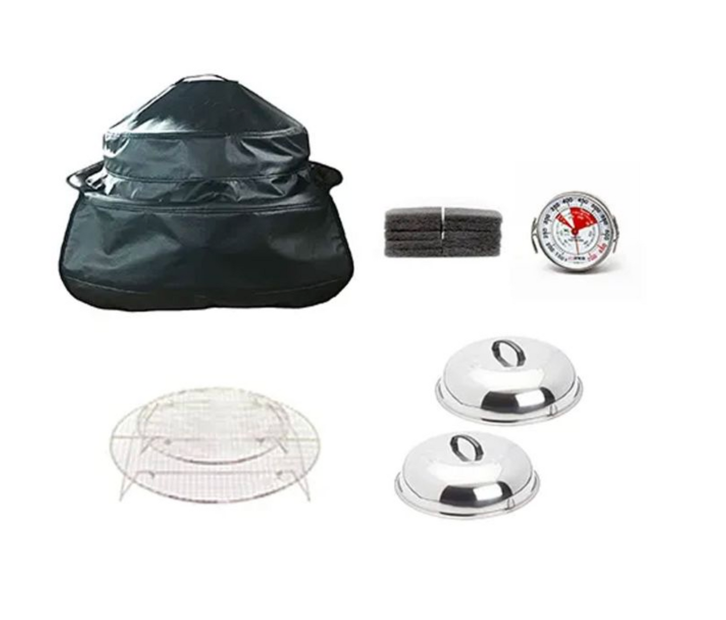 Evo The Essential Accessory Bundle for Affinity 25G (Vinyl Cover, Cooking Covers, Roasting Racks, Thermometer, Cleaning Pads)