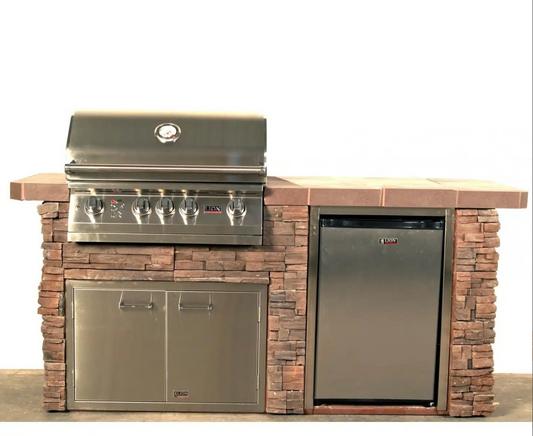 Lion Sensational Q 27 1/4"x 84 1/2" in Rock or Brick (inc. L75000 + Double Door + Refrigerator + GFI) 