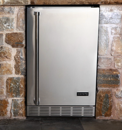 Coyote 21" Built-in Outdoor Refrigerator; Hinge on Right Side