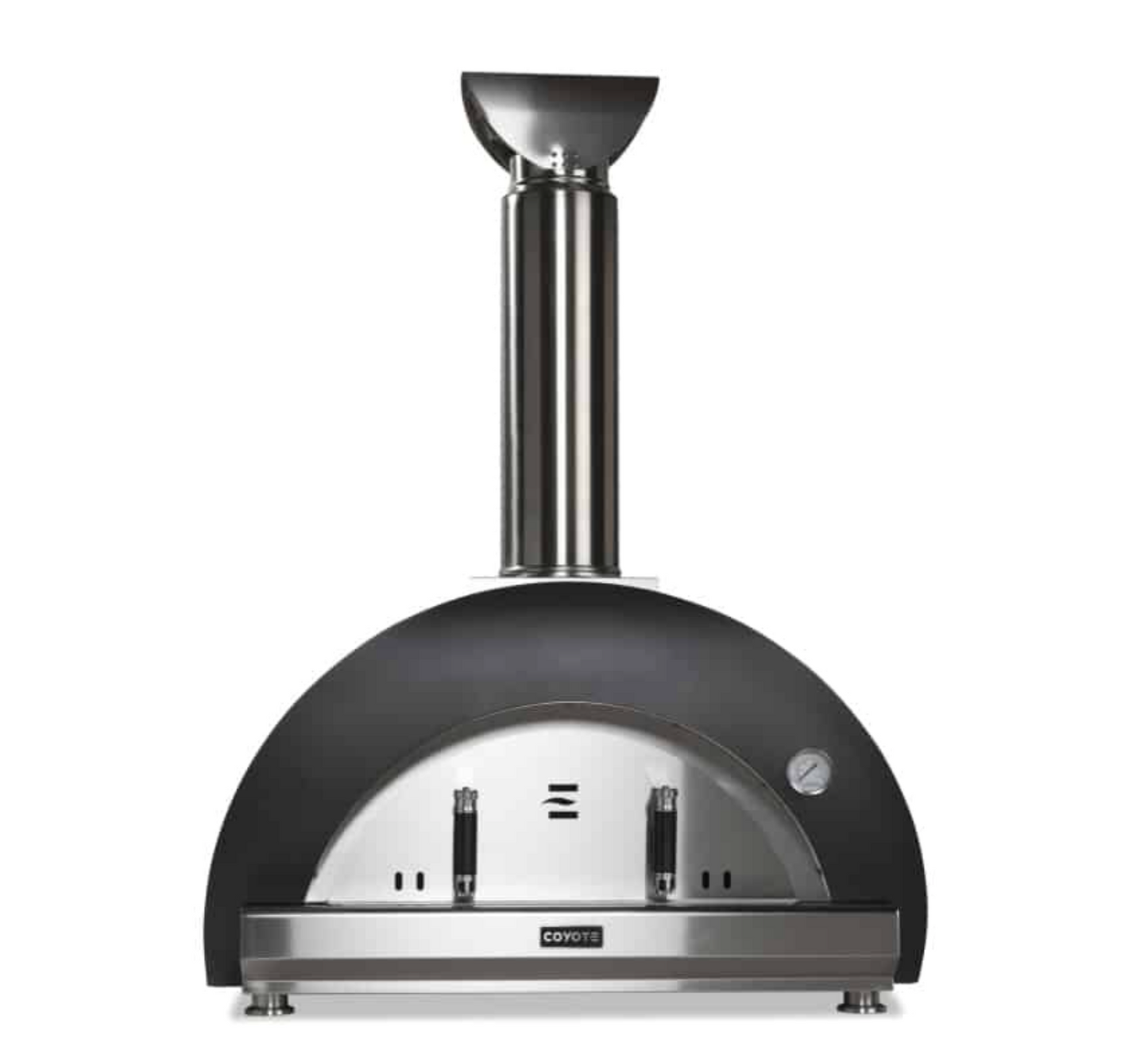 Coyote 40" DUOMO Pizza Oven, Ceramic Cooking Bricks, Temps up to 1,000 Degrees - Matte Black