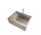 Coyote Farmhouse Stainless Steel Sink; Drain, Faucet, Strainer & SS Cover Included