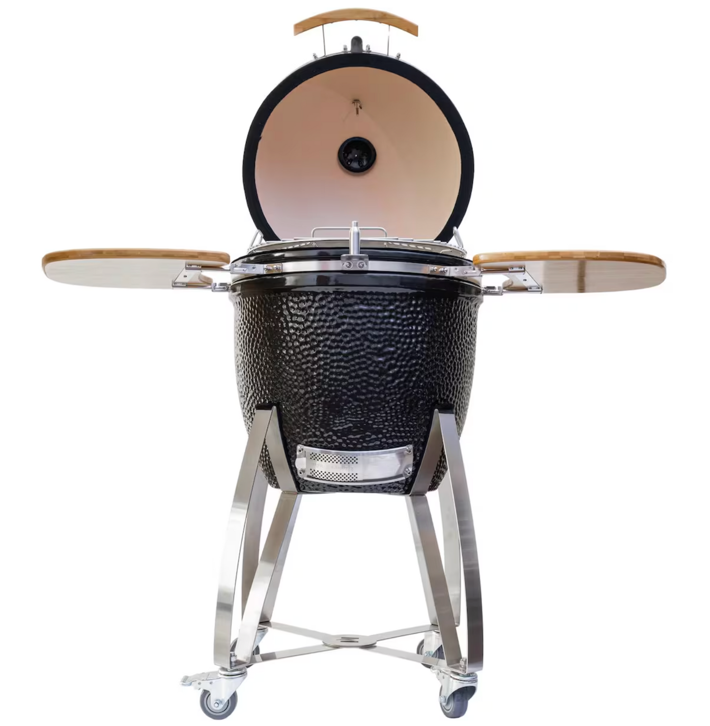 Coyote Asado Ceramic Smoker with Stand and Side Shelves