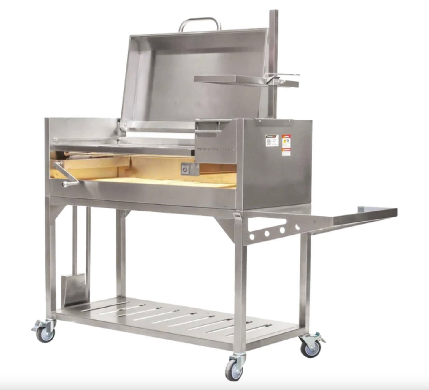 TAGWOOD FREESTANDING ARGENTINE SANTA MARIA WOOD FIRE & CHARCOAL GAUCHO GRILL STAINLESS STEEL 836 SQ IN