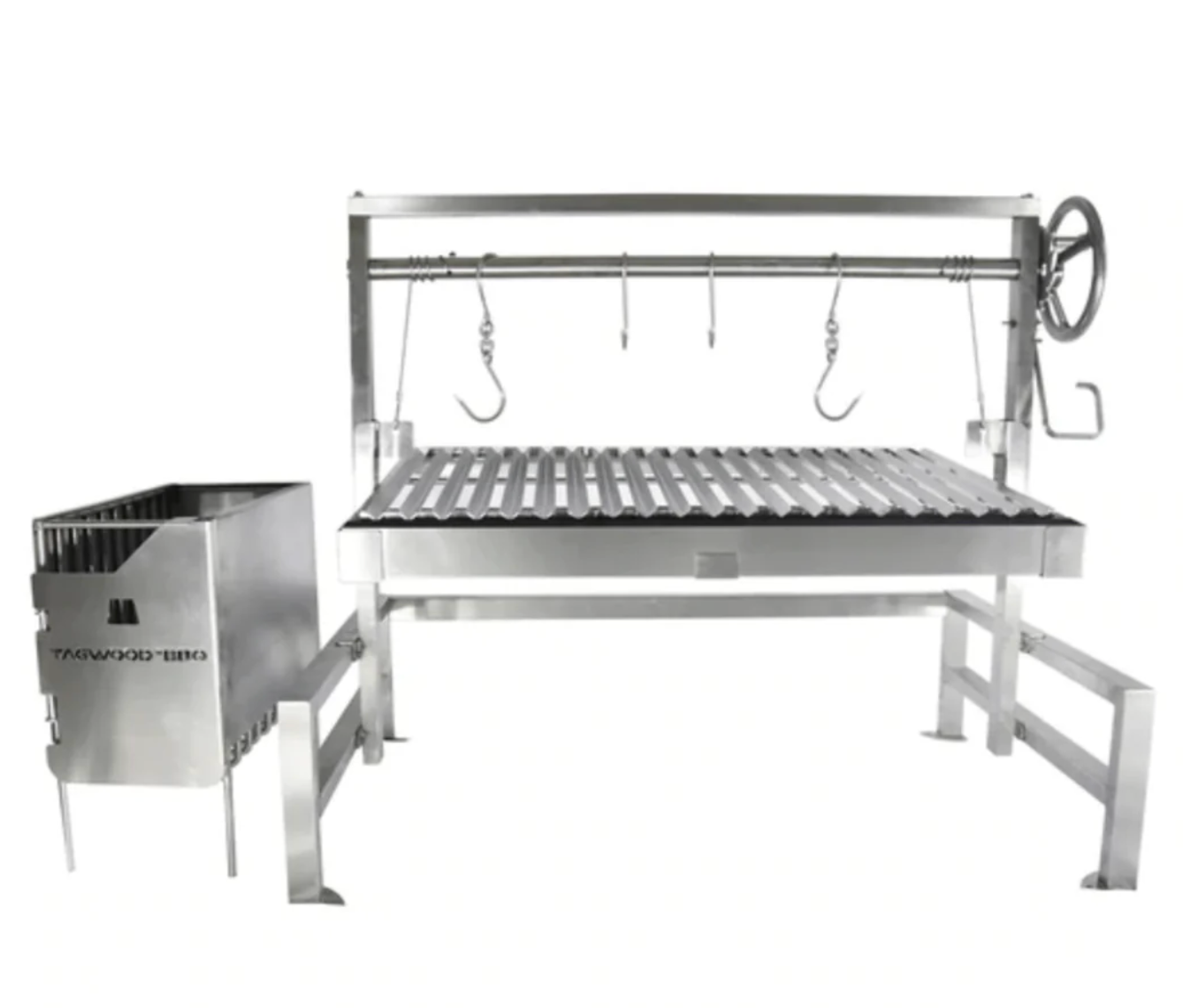 TAGWOOD INSERT STYLE ARGENTINE SANTA MARIA WOOD FIRE & CHARCOAL GAUCHO GRILL STAINLESS STEEL 656 SQ IN