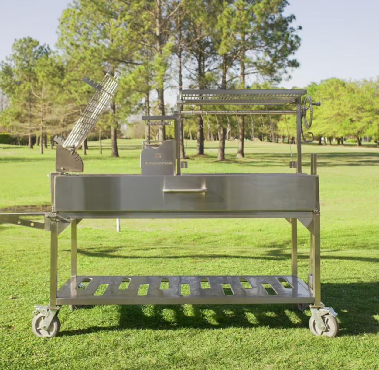 TAGWOOD XL FREESTANDING ARGENTINE SANTA MARIA WOOD FIRE & CHARCOAL GAUCHO GRILL STAINLESS STEEL 2600 SQ IN