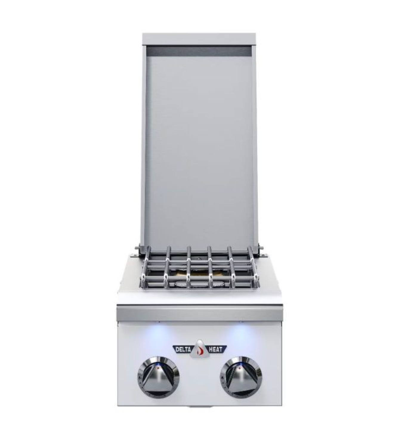 Delta Heat 12" Double Side Burner, White Control Panel (LP/NG)