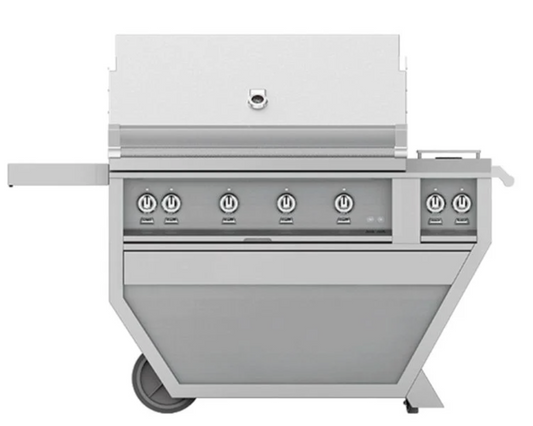 Hestan 42" Grill, (3) Trellis, (1) Sear, Rotisserie, Deluxe Cart-COLOR LP