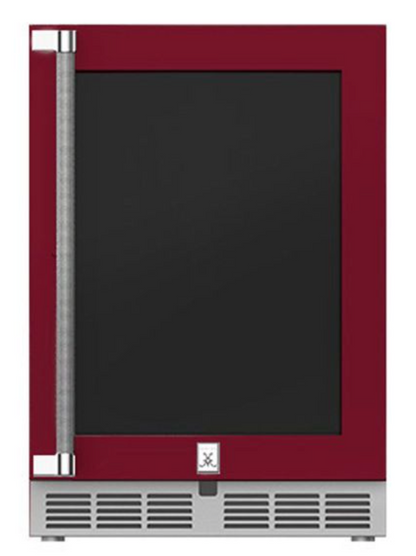 Hestan 24" Refrigerator, Glass Door, with Lock, Right Hinged COLOR