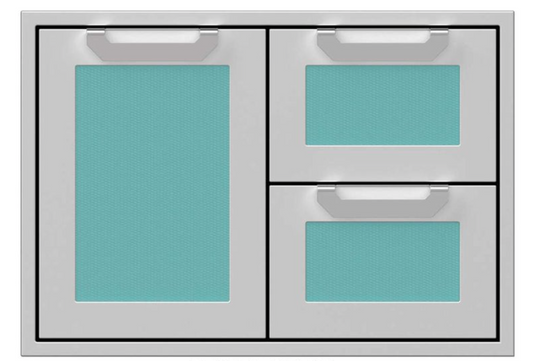 Hestan 30" Double Drawer and Storage Door Combo-COLOR