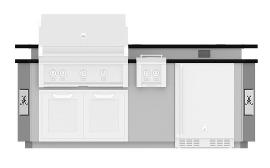 Hestan Entertainment  Suite - No Countertop; Includes Raised "bellybar" with foot rail